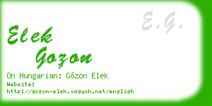 elek gozon business card